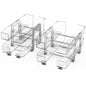 2Pack Adjustable Soda Can Organizers 2Tier Can Holders Beverage Dispensers For Fridge Pantry Cabinet 7Degree Slope Auto Rolling