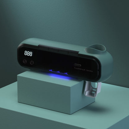 UV Sterilizing Tooth Cup No-Drill Toothbrush Sterilizer With Electric Drying Storage Rack For Organization