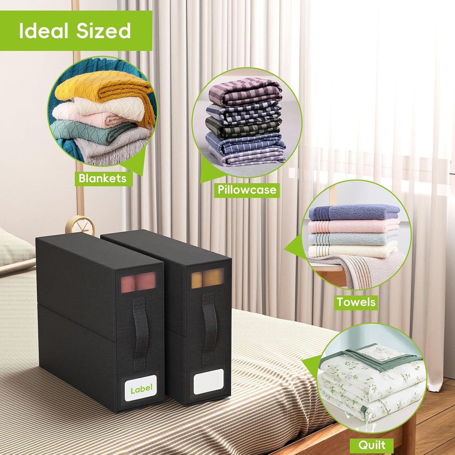 Large Capacity Foldable Bed Sheet With Window Clothing Is Dustproof Storage Box